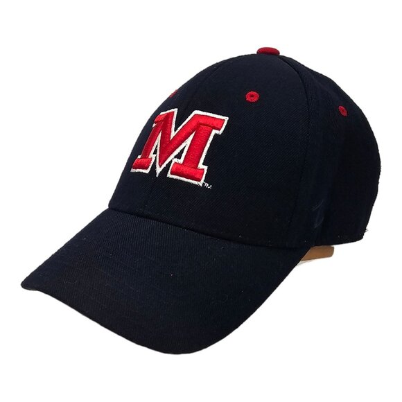Ole Miss Rebels Fitted Cap Size 6 7/8 Zephyr Wool Blend Baseball Embroidered Hat - Picture 2 of 9